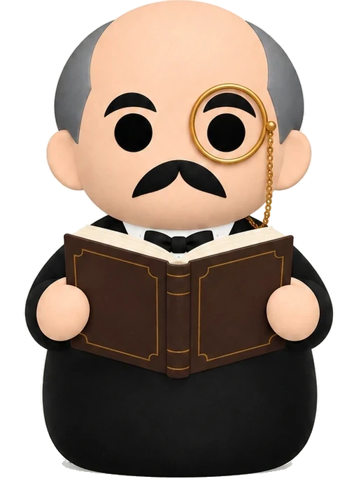 Alfred reading a book